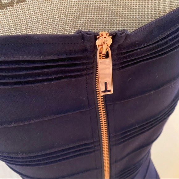 🇬🇧 Ted Baker Inan Bardot Body Con Bandage Dress - Picture 7 of 11